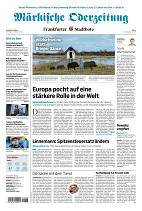 Cover of Markische Oderzeitung Frankfurt (Oder)