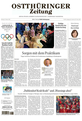 Cover of Ostthuringer Zeitung (Rudolstadt)