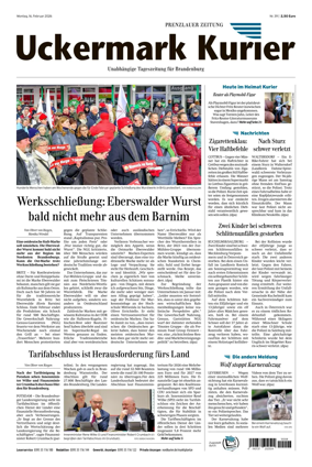 Cover of Prenzlauer Zeitung