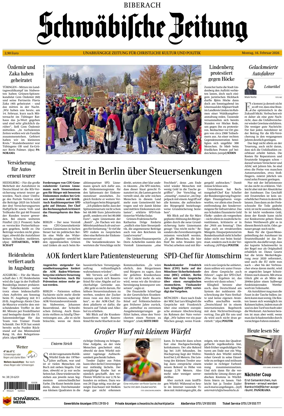 Cover of Schwabische Zeitung (Biberach)