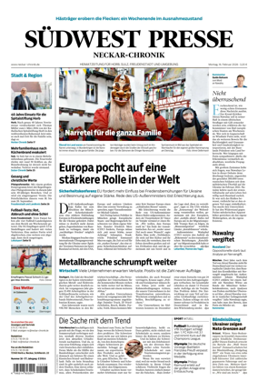 Cover of SUDWEST PRESSE - Neckar-Chronik