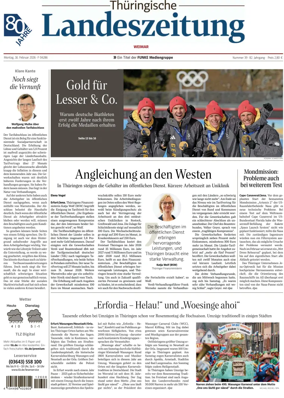 Cover of Thuringische Landeszeitung (Weimar)