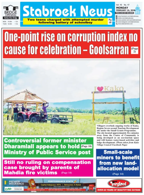 Cover of Stabroek News