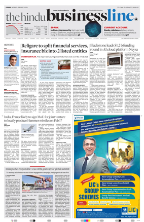 Cover of BusinessLine (Chennai)