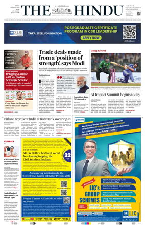 Cover of The Hindu (Delhi)