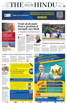 Cover of The Hindu (Kolkata)