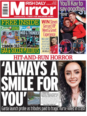 Cover of Irish Daily Mirror