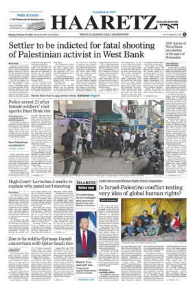 Cover of Haaretz english edition