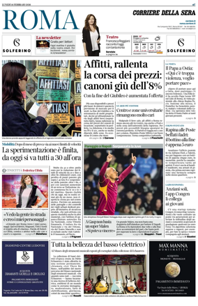 Cover of Corriere della Sera (Roma)