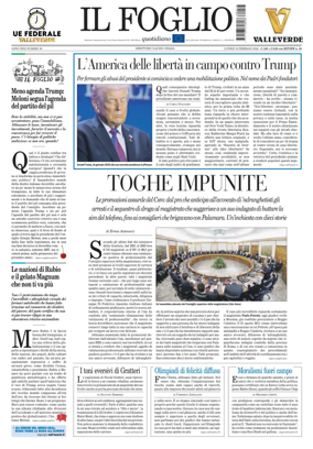 Cover of Il Foglio Quotidiano