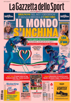 Cover of La Gazzetta dello Sport