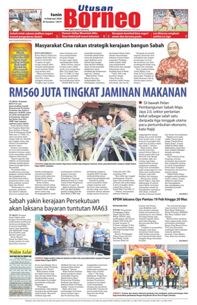Cover of Utusan Borneo (Sabah)