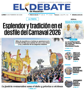Cover of El Debate de Mazatlan