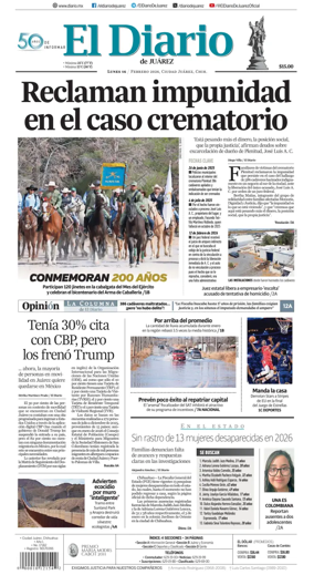 Cover of El Diario de Juarez