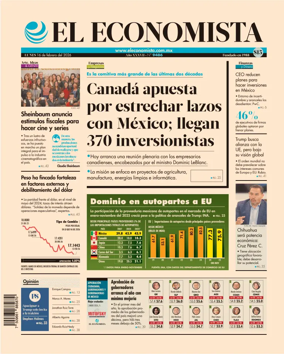 Cover of El Economista (Mexico)