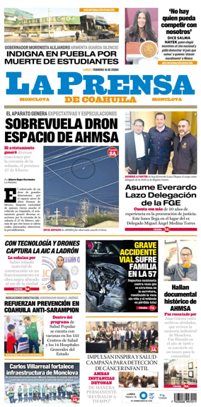 Cover of La Prensa de Coahuila