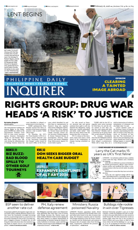 Cover of Philippine Daily Inquirer