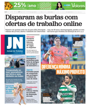 Cover of Jornal de Noticias