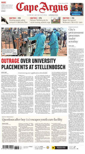 Cover of Cape Argus (PM Edition)