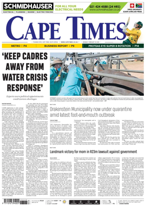 Cover of Cape Times