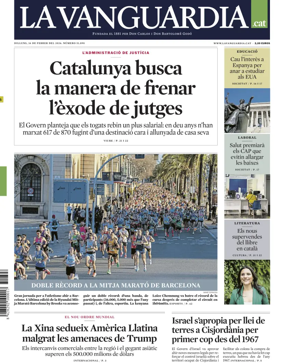 Cover of La Vanguardia (Catalonia - 1st edition)