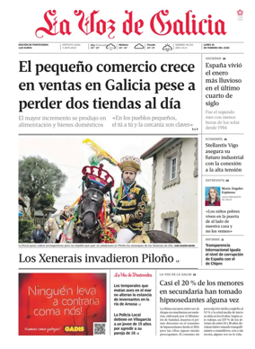 Cover of La Voz de Galicia (Arousa)