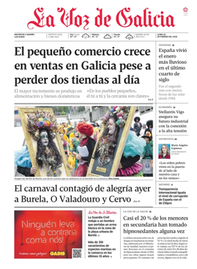 Cover of La Voz de Galicia (Viveiro)