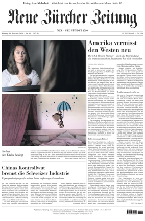 Cover of Neue Zurcher Zeitung