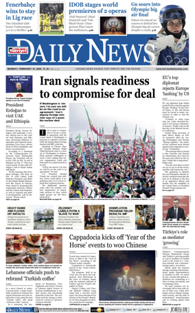 Cover of Hurriyet Daily News & Economic Review