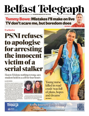 Cover of Belfast Telegraph