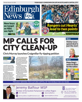 Cover of Edinburgh Evening News