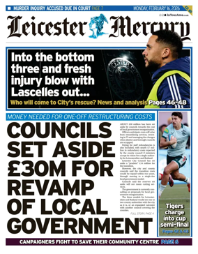 Cover of Leicester Mercury