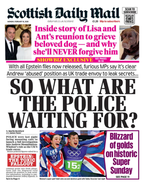 Cover of Scottish Daily Mail