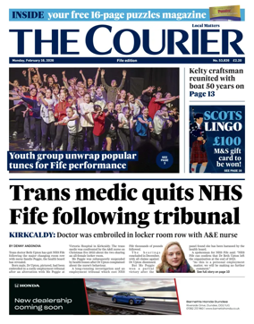 Cover of The Courier & Advertiser (Angus and Dundee)