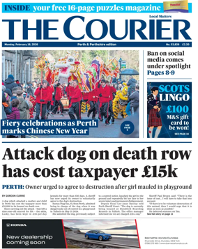 Cover of The Courier & Advertiser (Perth and Perthshire Edition)