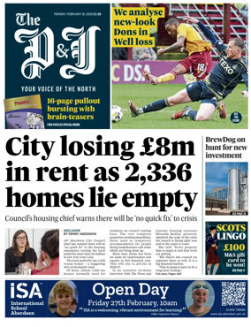 Cover of The Press and Journal (Aberdeen and Aberdeenshire)