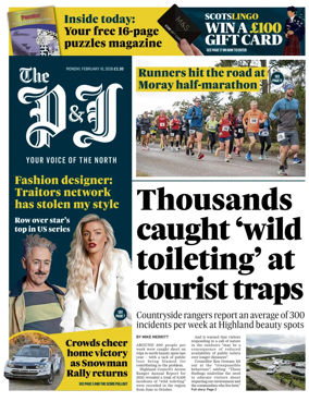Cover of The Press and Journal (Inverness Highlands and Islands)