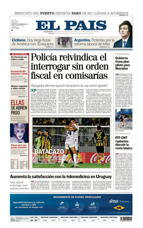 Cover of El Pais (Uruguay)