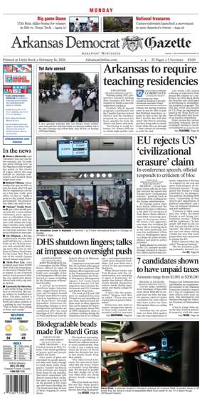 Cover of Arkansas Democrat-Gazette