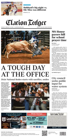 Cover of Clarion Ledger