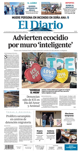 Cover of El Diario de El Paso
