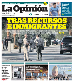 Cover of La Opinion
