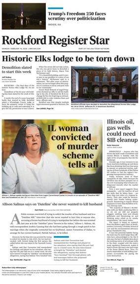 Cover of Rockford Register Star