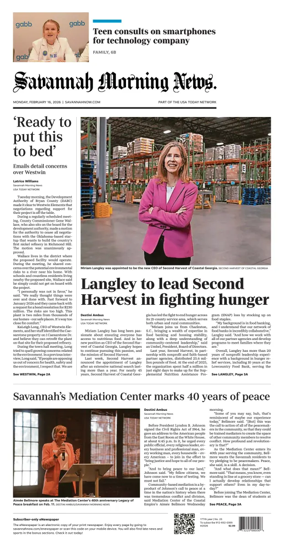 Cover of Savannah Morning News