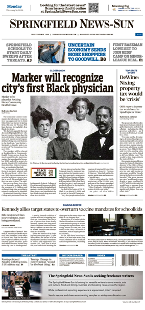 Cover of Springfield News-Sun