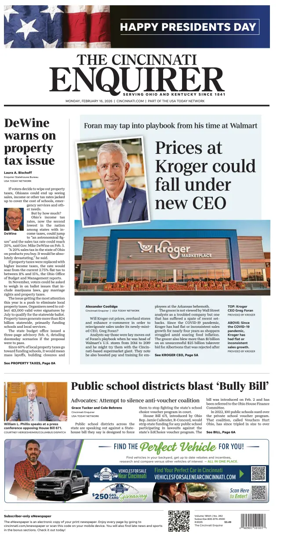 Cover of The Cincinnati Enquirer