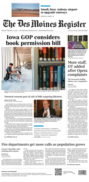 Cover of The Des Moines Register