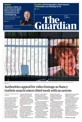 Cover of The Guardian (USA)