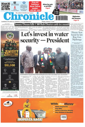 Cover of Chronicle (Zimbabwe)