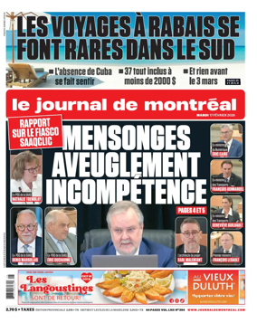 Cover of Le Journal de Montreal